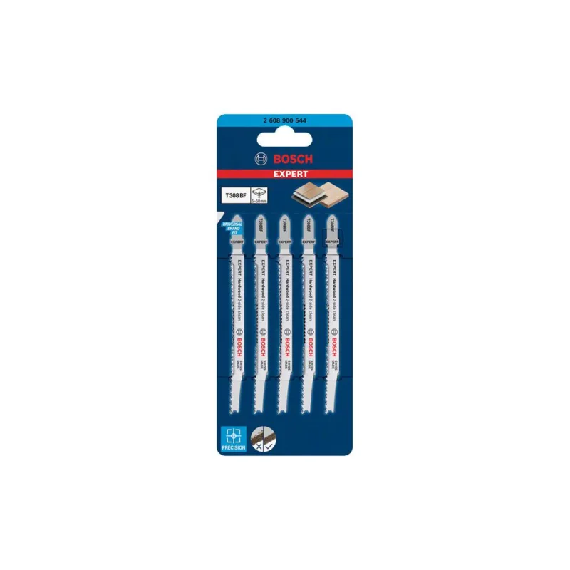 Lames de scie sauteuse bois multi BIM EXPERT T308 BF 117mm blister 5BOSCH Expédié Aujourd'hui