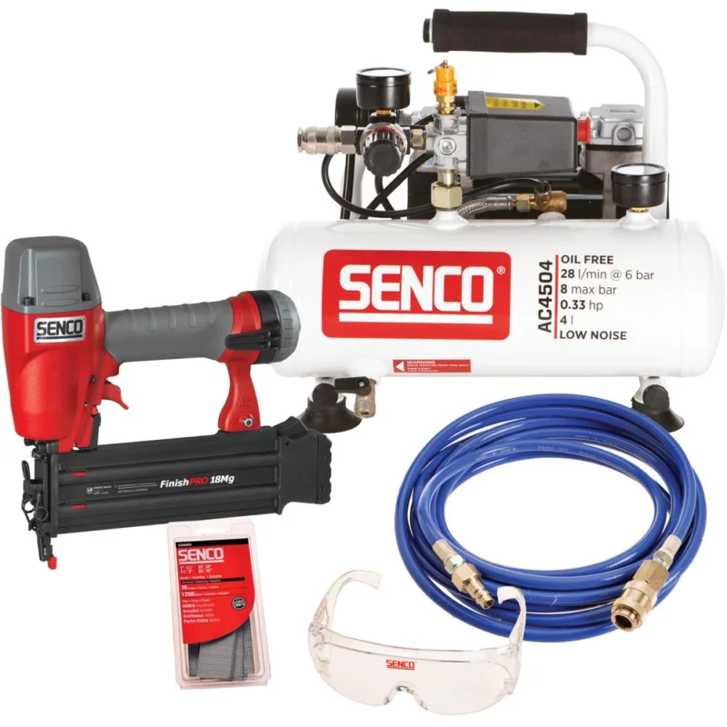 Usine Directe Compresseur +cloueur +tuyau +pointes 4L AC4504 8bar 4L lotKYOCERA FASTENING SOL.