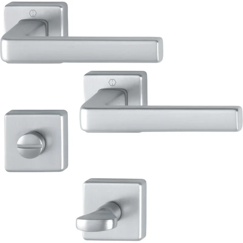Prix Bas POIGNEE DE PORTE rosace DUBLIN F94-1 39-48 argent condamnationHOPPE