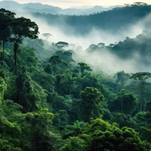 View over Foggy Jungle Dernier Modèle