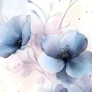 Acheter En Ligne Watercolor painted flowers