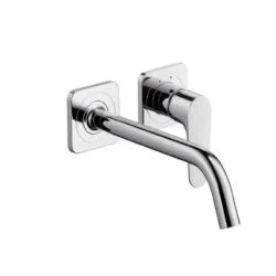 Mitigeur lavabo encastré avec rosaces, bec 227 mm, bonde à écoulement libre (34116000) Commander Maintenant