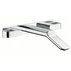 Set de finition pour mélangeur lavabo 3 trous mural bec 228 mm, bonde à écoulement libre (11043000) Seulement Aujourd'hui