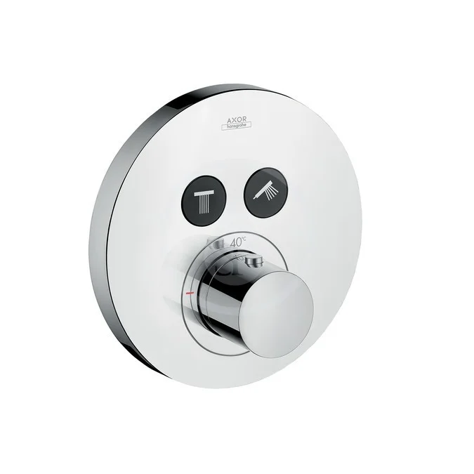 Populaire Set de finition pour mitigeur thermostatique ShowerSelect rond encastré avec 2 sorties (36723000)