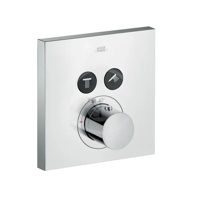 Set de finition pour mitigeur thermostatique ShowerSelect Square encastré avec 2 sorties (36715000) Bon Marché