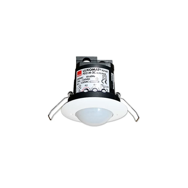 Pas Cher Beg Luxomat 92165 - Détecteur de présence à télécommande PD2-M-2C-FP Faux Plafond Blanc