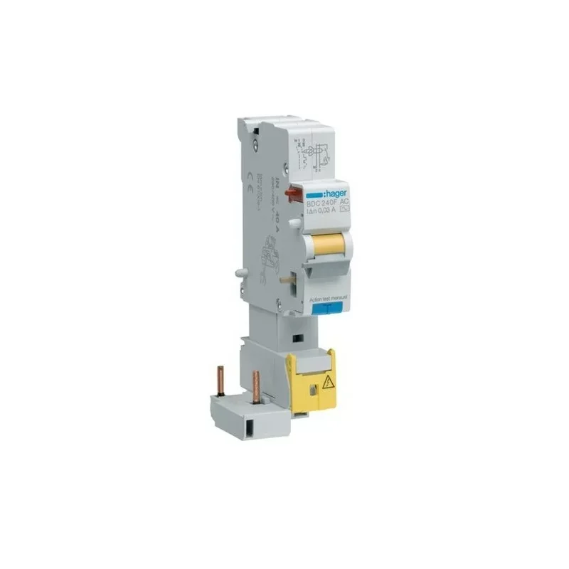 Hager Bfc225F - Bloc Différentiel 1P+N 25A 300mA AC Nouvelle Collection