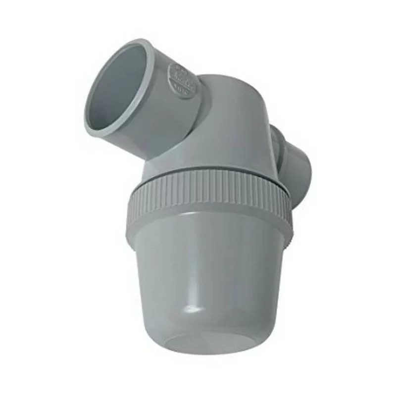 Nicoll YH1C - Siphon de lavabo à coller - Entrée horizontale Ø40mm - PVC GRIS Quantité Limitée