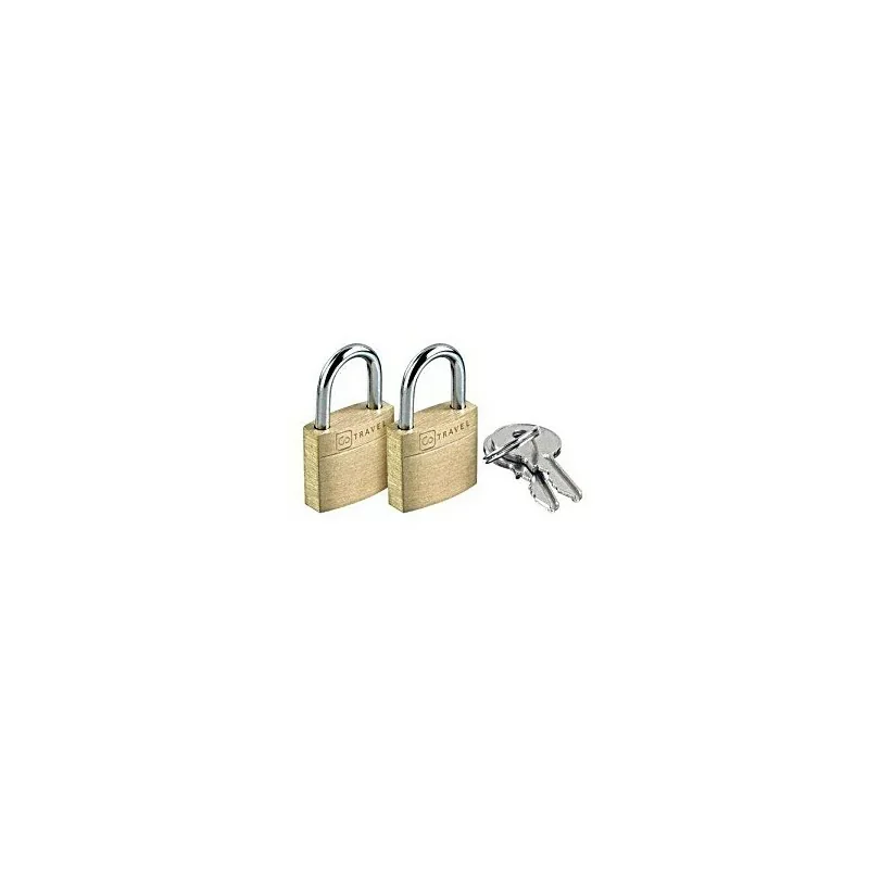 Go travel Cadenas (x2) en laiton 20mm Brass Key padlocks Dernière Chance