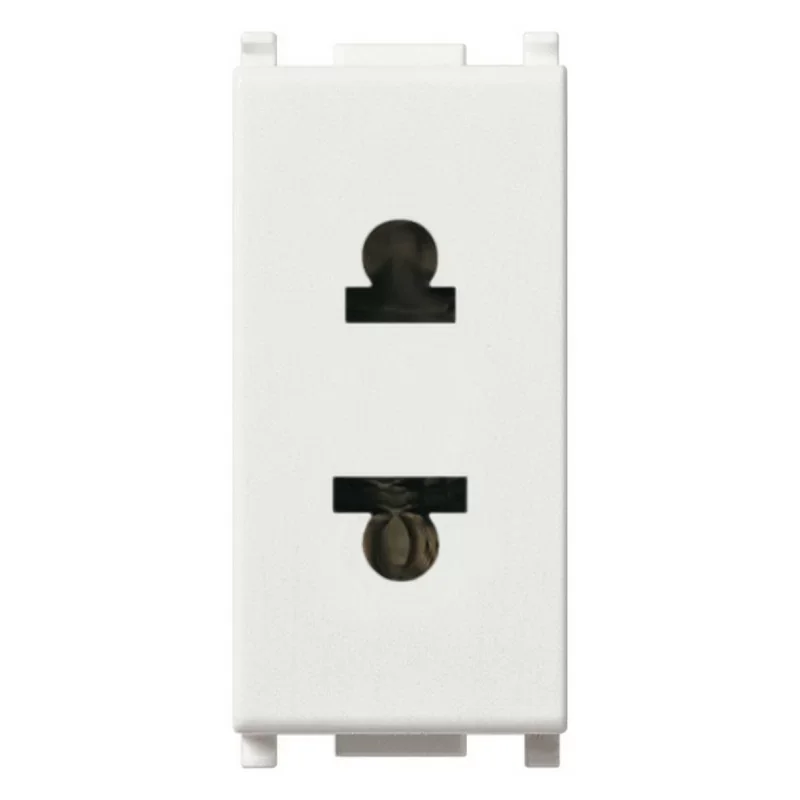 Vimar 0233 - Prise 2P 16A USA+EU ¯4,8mm BLANC Must-Have