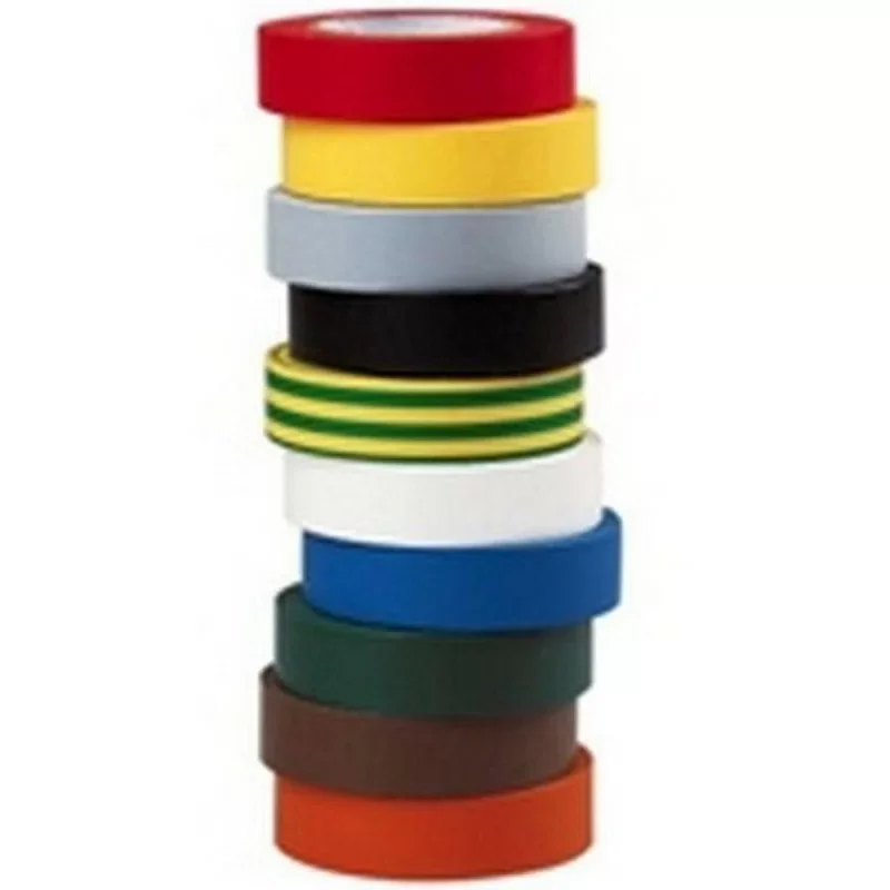 10 rouleaux isolants Scotchs pour électricien - Rubans de 10 mètres - Toutes Couleurs Dernier Modèle