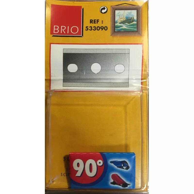 Réduction Brio 533090 - 5 X Lames de cutter à biseau 90°