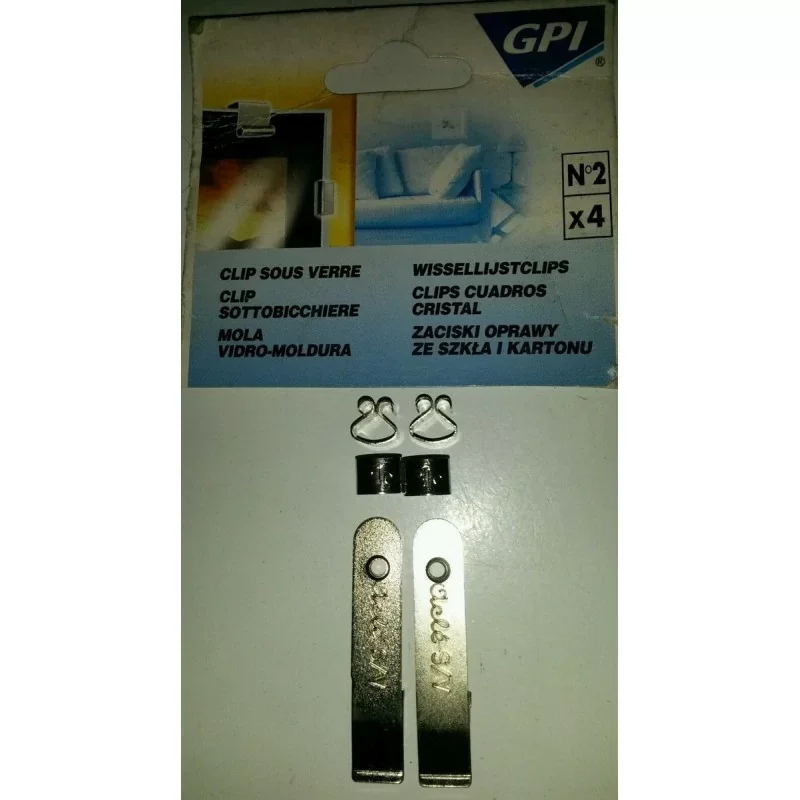 Acheter Direct Gpi 0589.010.00 - 4 X Clips sous verre N°2 petit 8mm + clés de montage