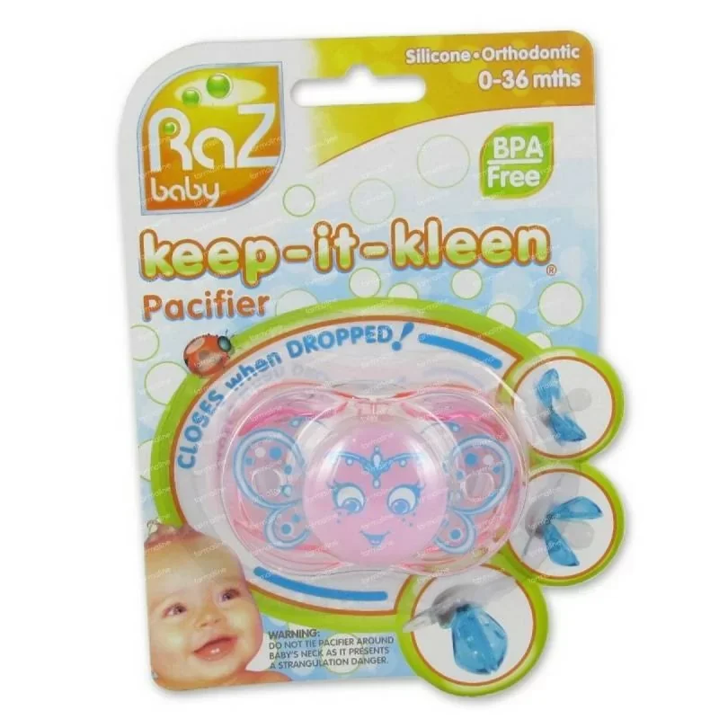 Razbaby BETTY BUTTERFLY - tétine silicone BPA Free - fermeture automatique Bon Marché