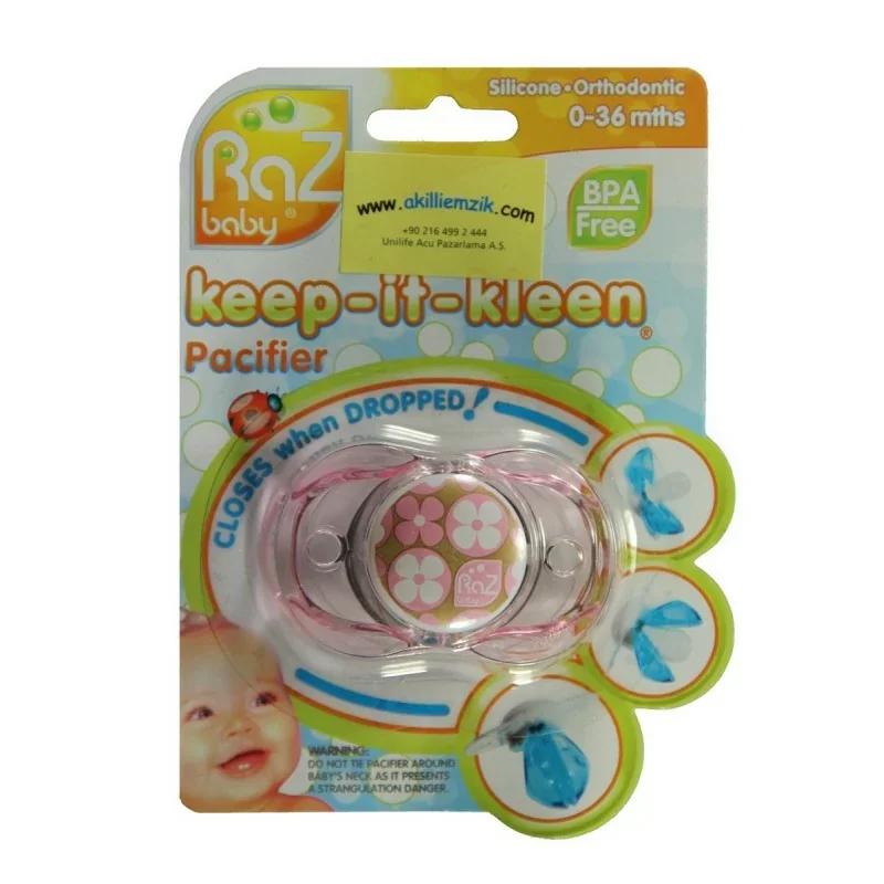 Razbaby DESIGNER PINK - tétine silicone BPA Free - fermeture automatique Vente Flash