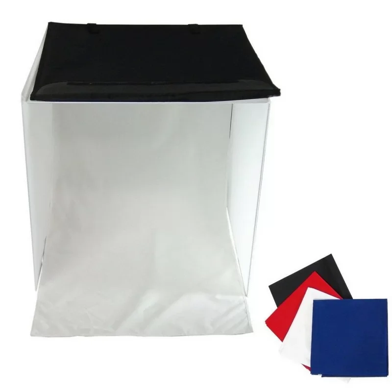 DynaSun PB4 Diffuseur Cube Boite de Lumière Softbox 60x60x60cm + 4 Fonds Satisfait Ou Remboursé