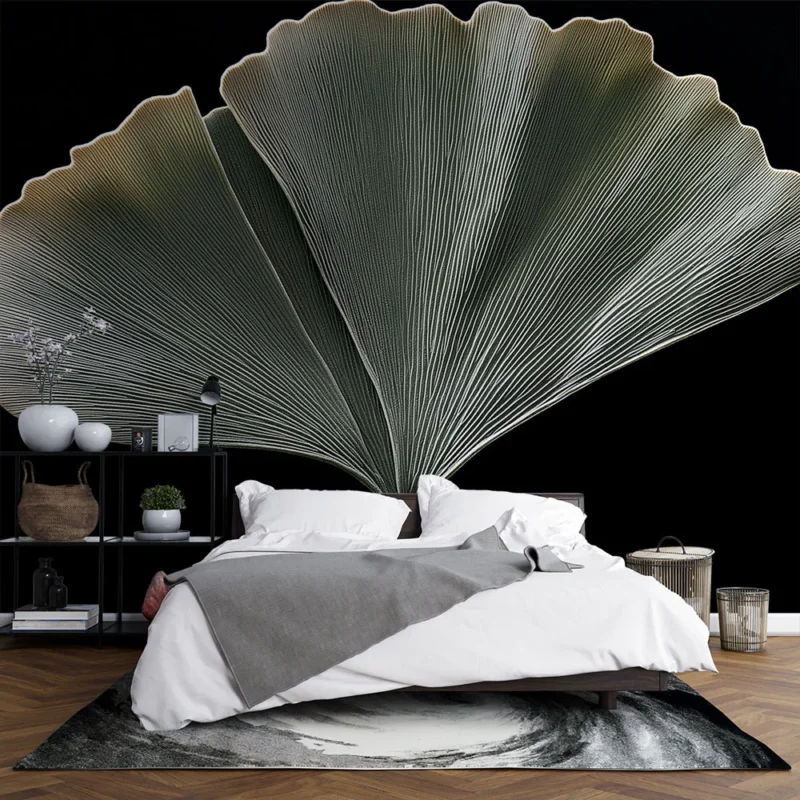 Papier peint feuille ginkgo Élégante feuille de ginkgo avec des détails fins Commander Maintenant