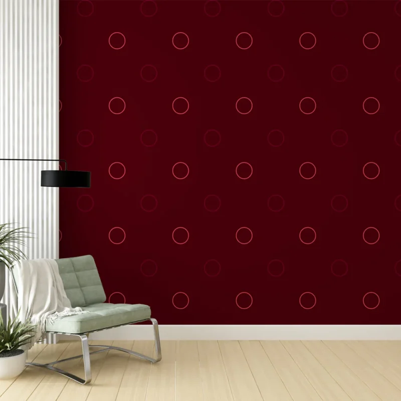 Papier peint pois Sophistication bordeaux Vente Directe