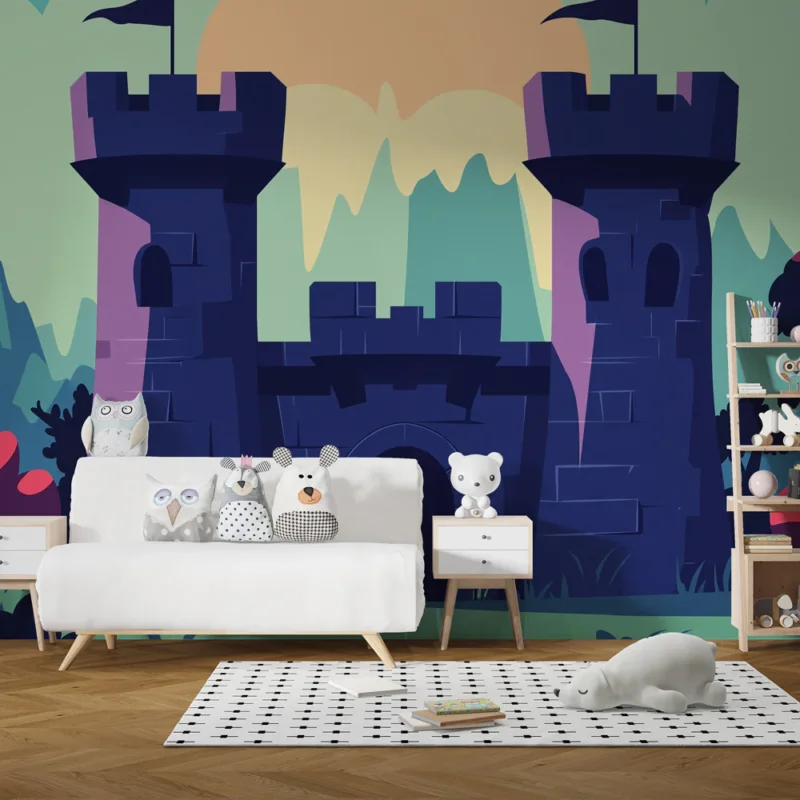 Commander Vite Papier peint château féérique Un château mystique entouré de nature colorée
