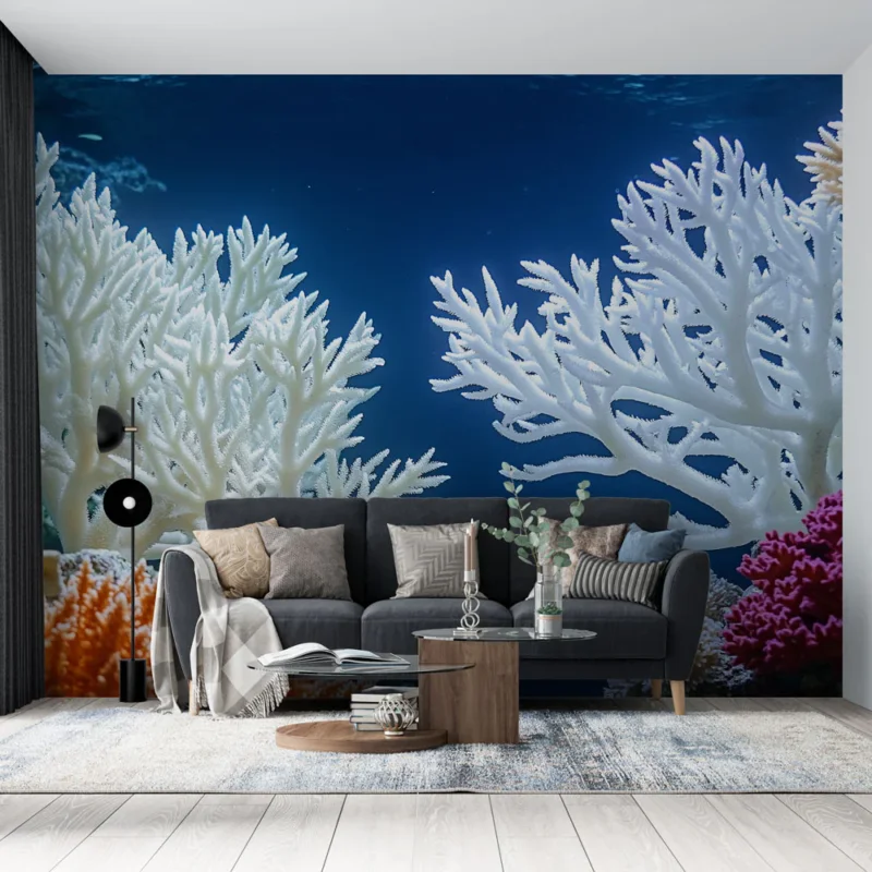 Acheter En Ligne Papier peint corail Décoration sous-marine avec coraux colorés