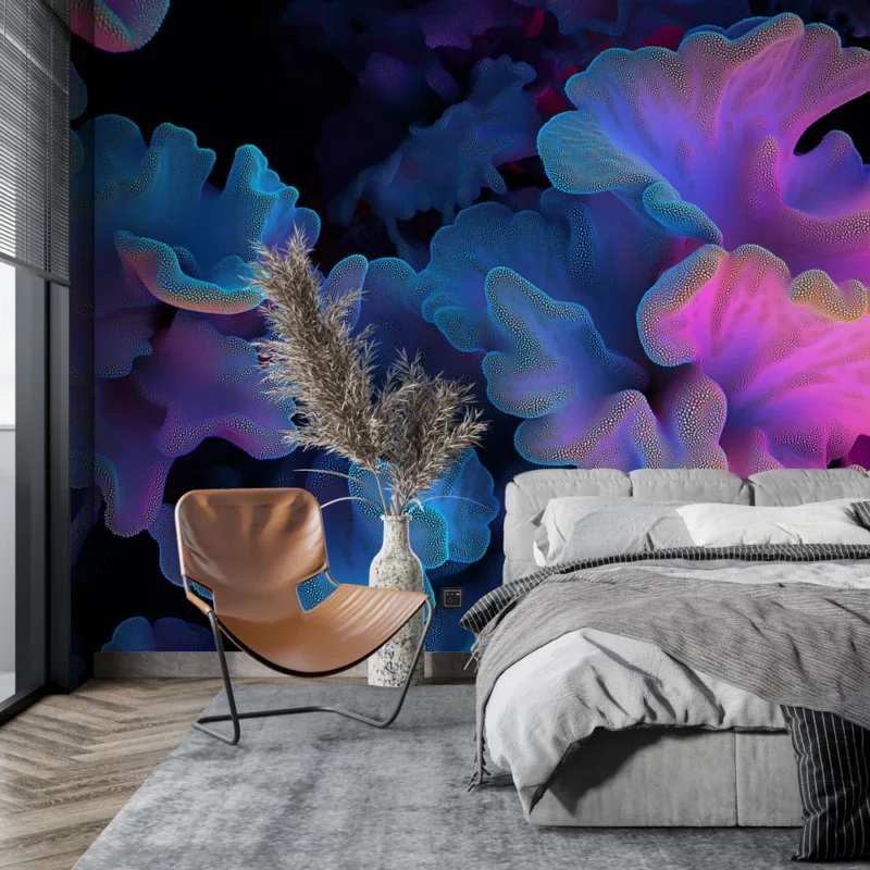 Papier peint coraux Motifs de coraux lumineux en dégradé de couleurs Prix Choc