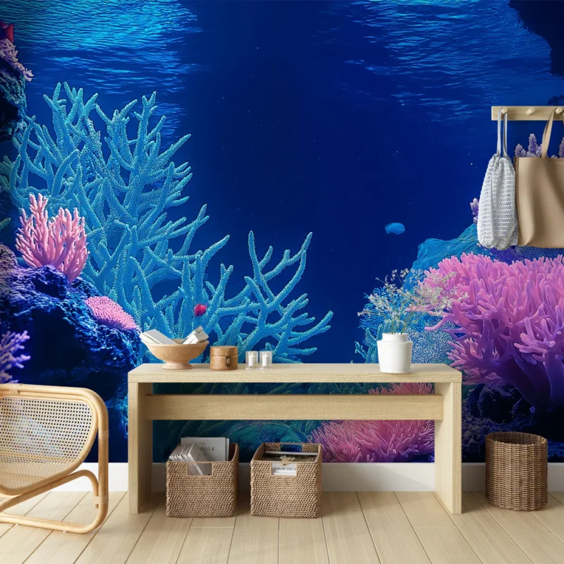 Papier peint corail Paysage sous-marin coloré avec coraux vibrants Prix Cassé