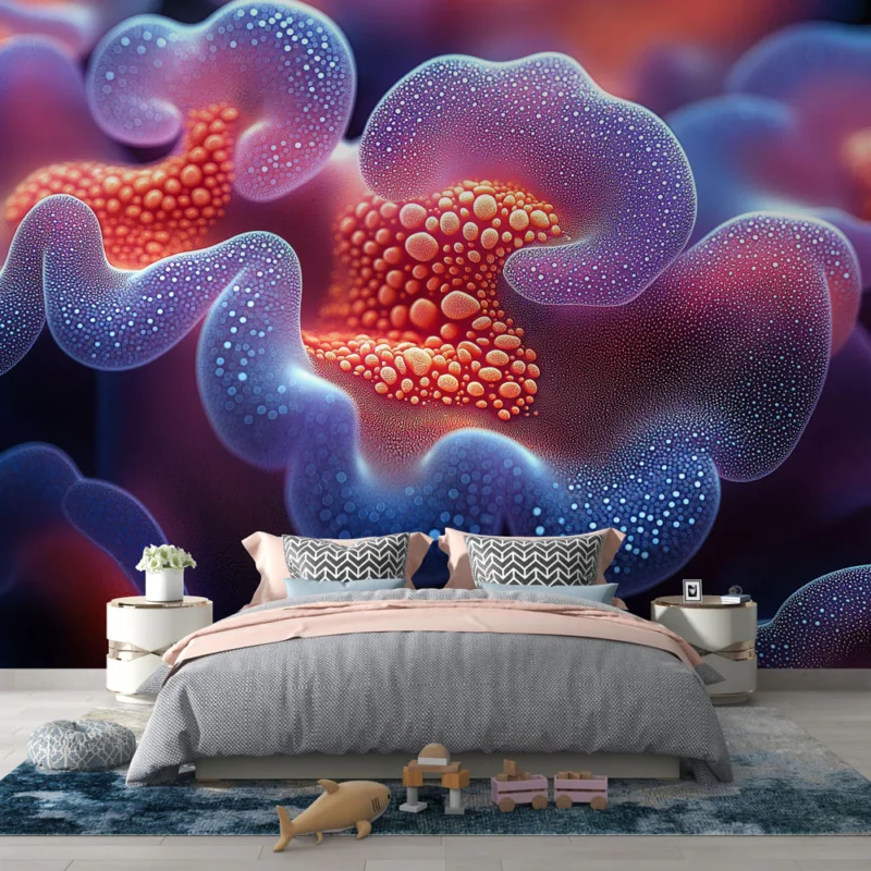 Papier peint abstrait Motif fluide avec des teintes irisées Produit De Marque