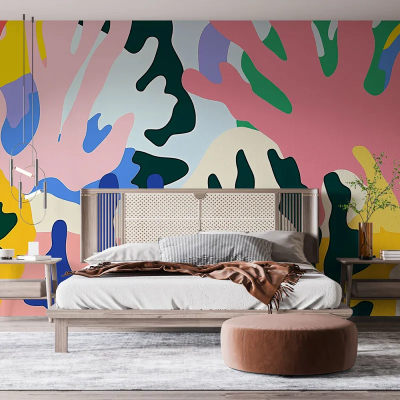 Papier peint corail Motif coloré inspiré des coraux marins Acheter En Ligne