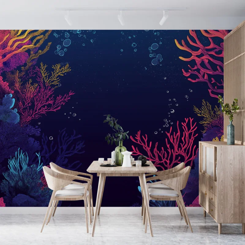 Papier peint corail Plongée dans un univers sous-marin coloré Haute Qualité