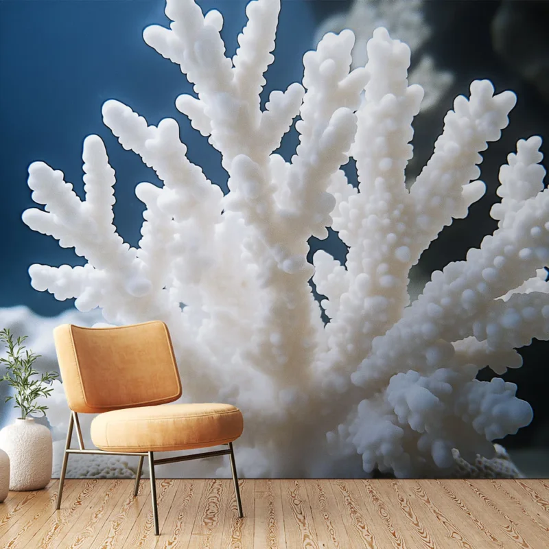 Must-Have Papier peint corail Élégant motif de corail blanc sous-marin