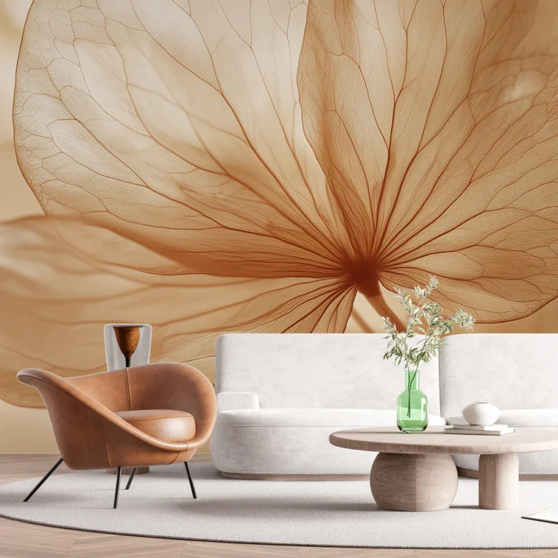 Papier peint fleurs délicates Pétales translucides aux nuances douces Acheter Direct