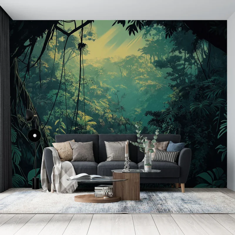 Papier peint jungle Plongée dans une luxuriance tropicale Certifié