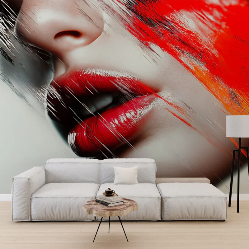 Meilleure Vente Papier peint artistique Design abstrait avec éclaboussures de couleurs vives
