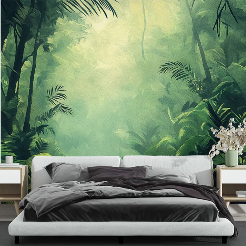 Papier peint forêt tropicale Ambiance verdoyante et mystérieuse Nouvel Arrivage