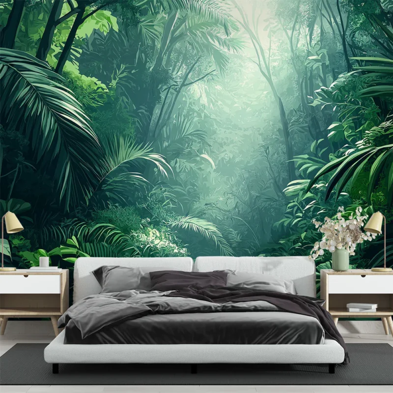 Papier peint jungle Feuillage dense et ambiance tropicale Commande En Gros