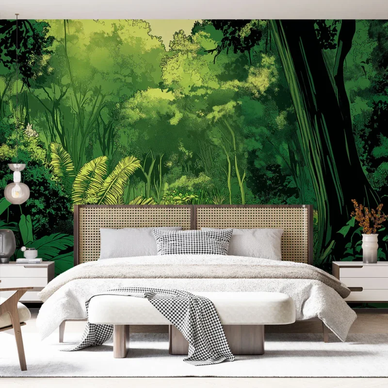 Papier peint forêt tropicale Évasion au cœur d‘une jungle luxuriante Commander Vite