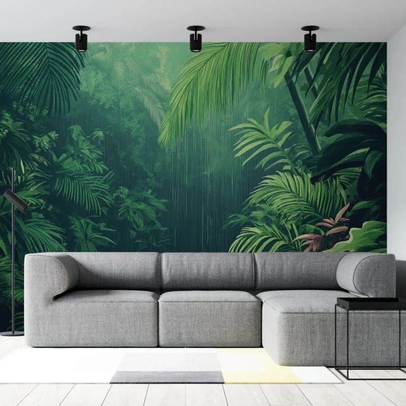 Offre Exclusive Papier peint jungle Plantes luxuriantes et ambiance tropicale
