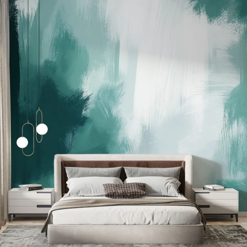 Papier peint abstrait vert Motif texturé inspiré de la nature Meilleur Choix