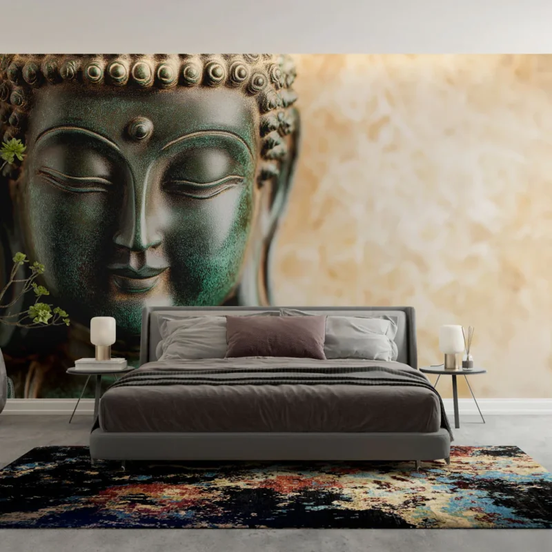 Papier peint Bouddha Élégante statue en bronze avec des détails raffinés Remise