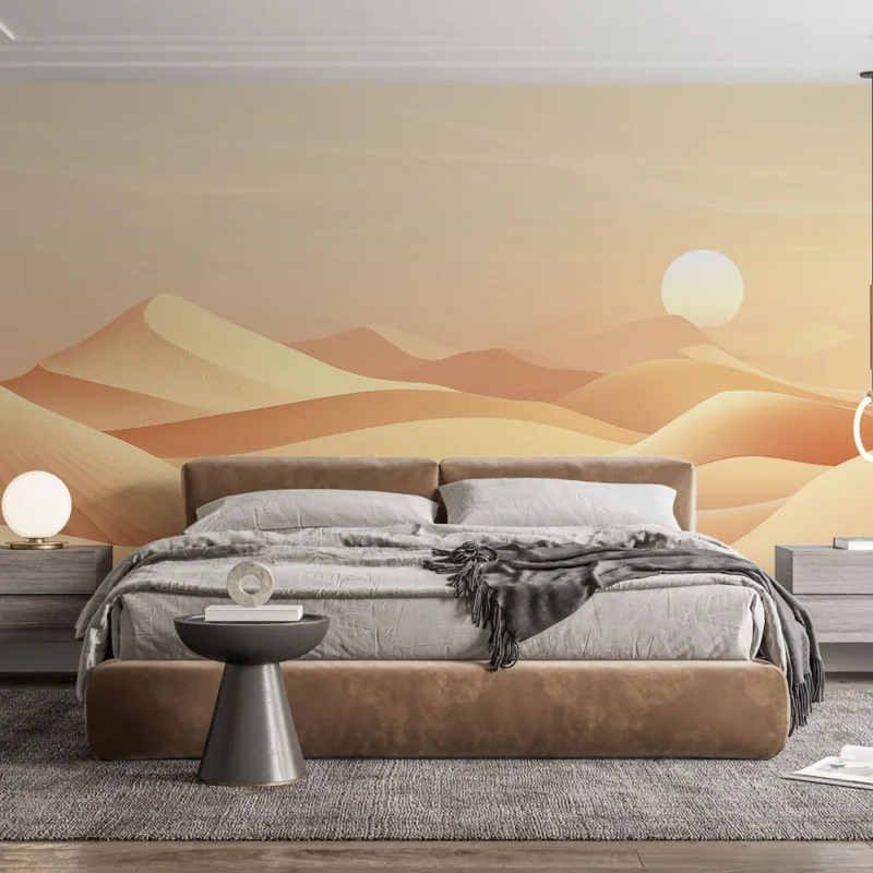 Marque Papier peint dunes Paysage des dunes de sable au coucher du soleil