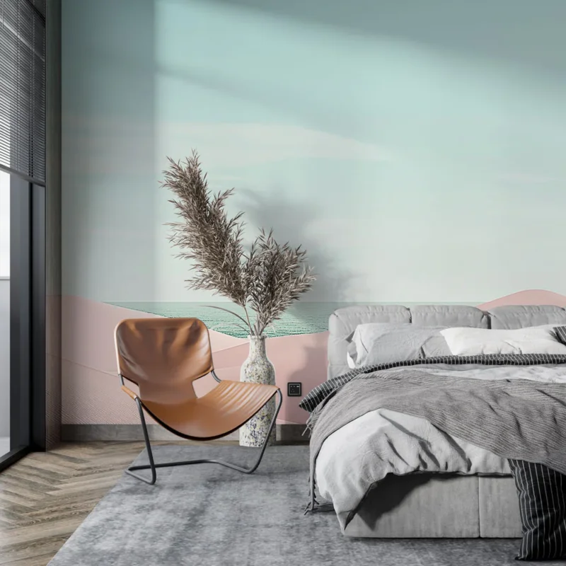 Papier peint dunes Dunes roses et ciel apaisant Marque