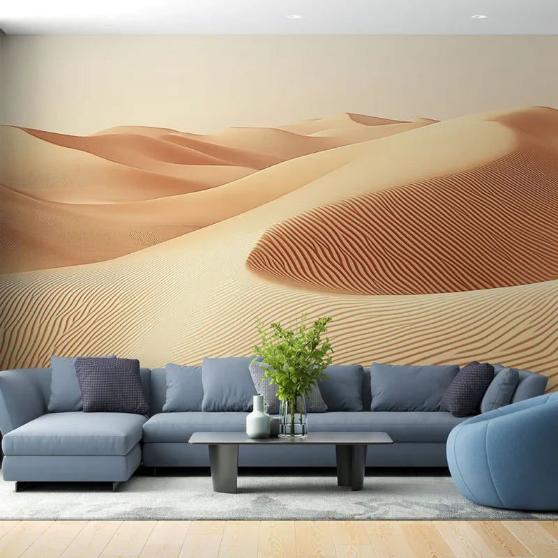 Acheter Direct Papier peint dunes de sable Paysage de dunes de sable aux teintes dorées et texturées