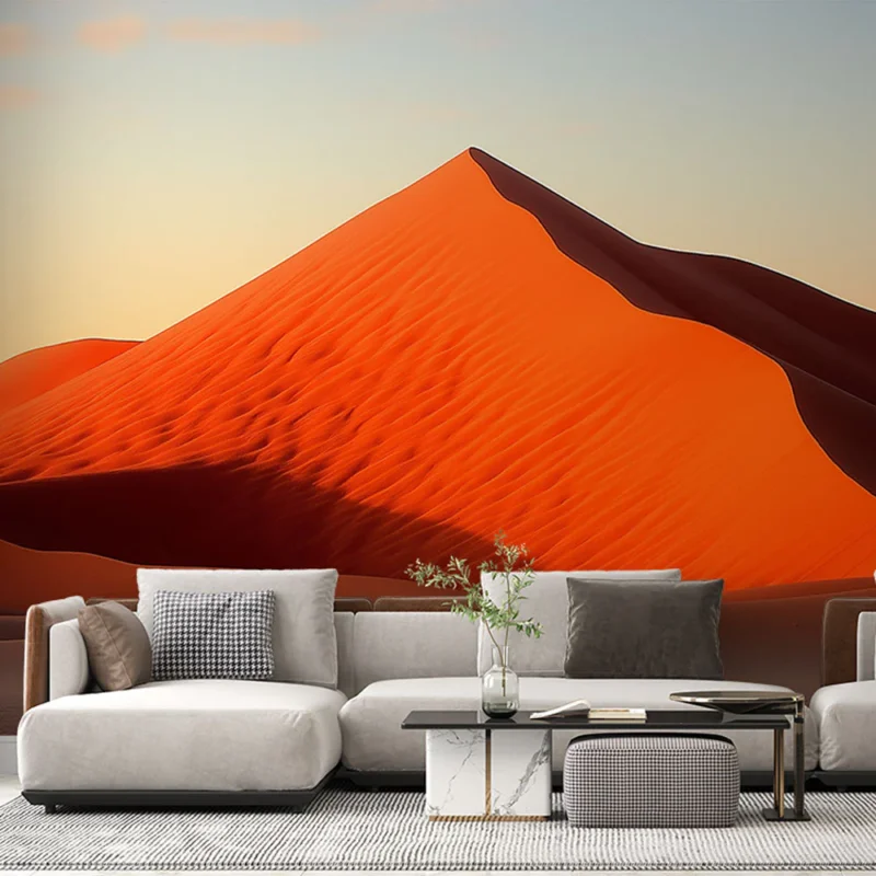 Papier peint dunes de sable Dunes orangées au coucher du soleil Super Prix