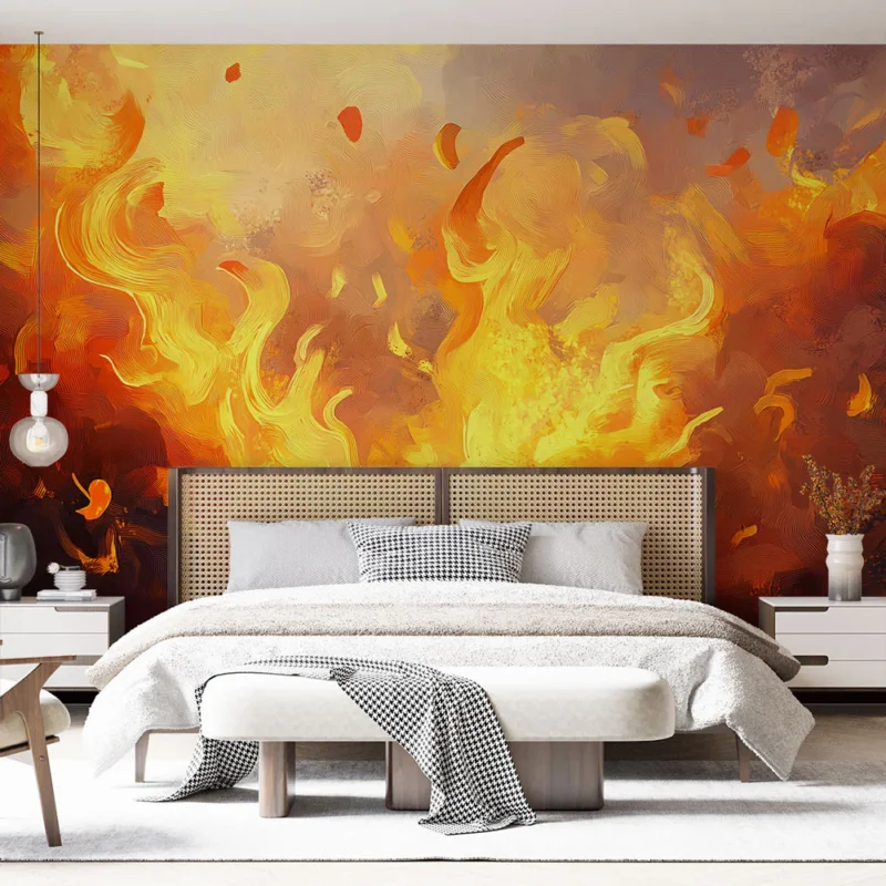 Nouvelle Collection Papier peint flammes Explosion de couleurs chaudes et vibrantes