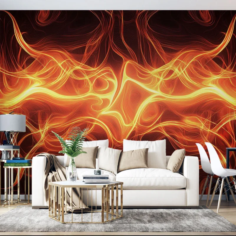 Marque Papier peint flammes Motifs abstraits évoquant des éclats de feu