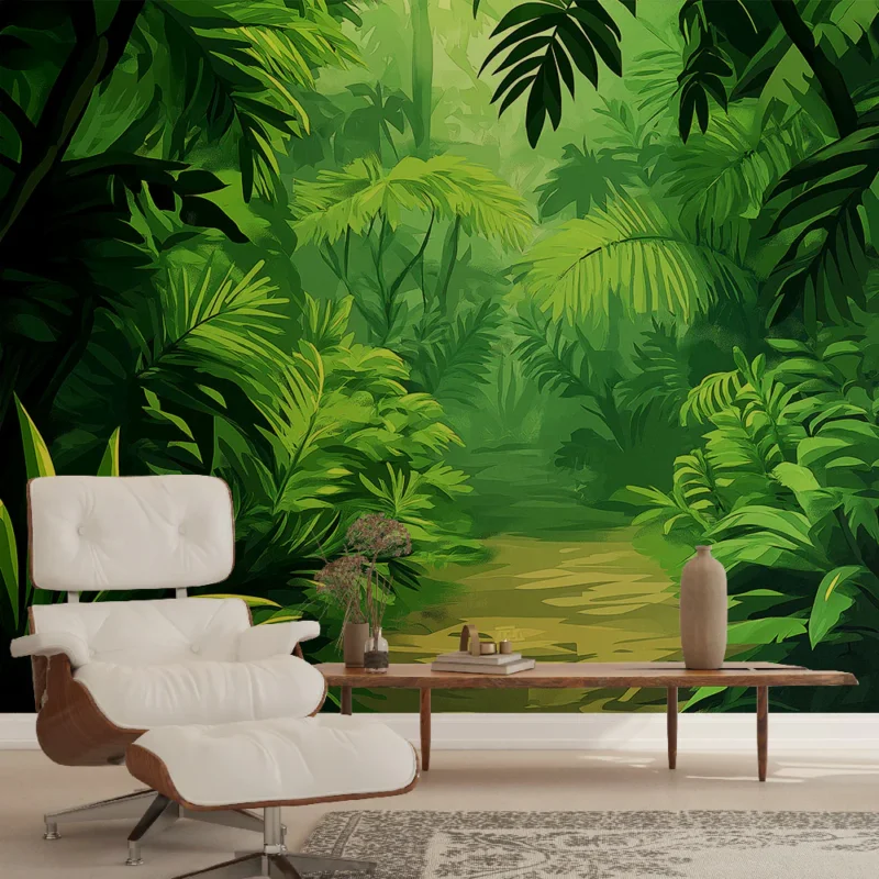 Papier peint jungle Charme tropical avec feuillage luxuriant Top Vente