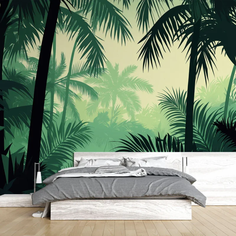 Papier peint jungle Palmiers luxuriants et ambiance tropicale apaisante Offre Exclusive