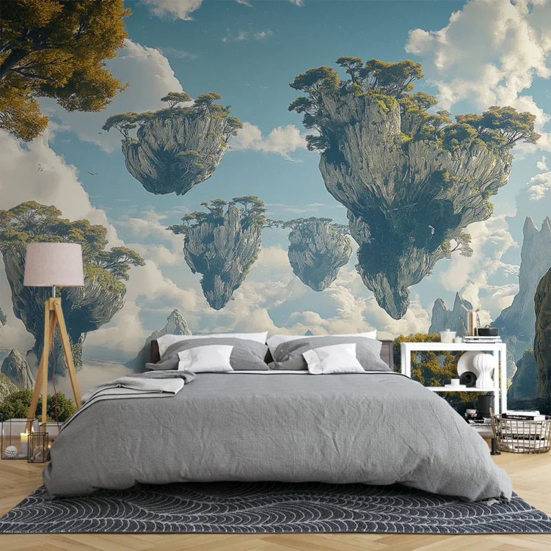 Expédié Aujourd'hui Papier peint paysages fantastiques Montagnes flottantes et arbres majestueux