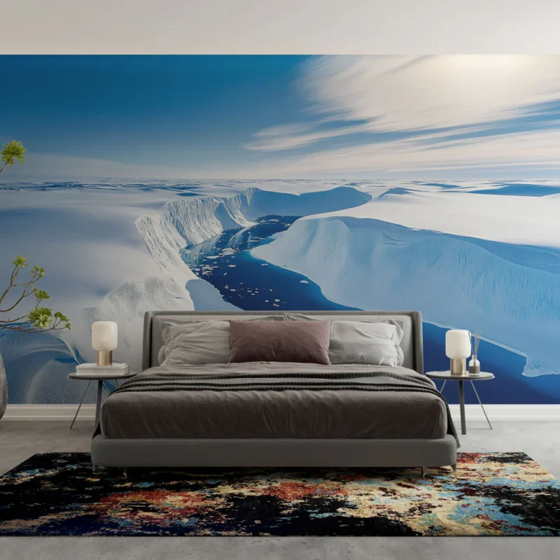 Papier peint glacier Un paysage glacé éblouissant et serein Bon Plan