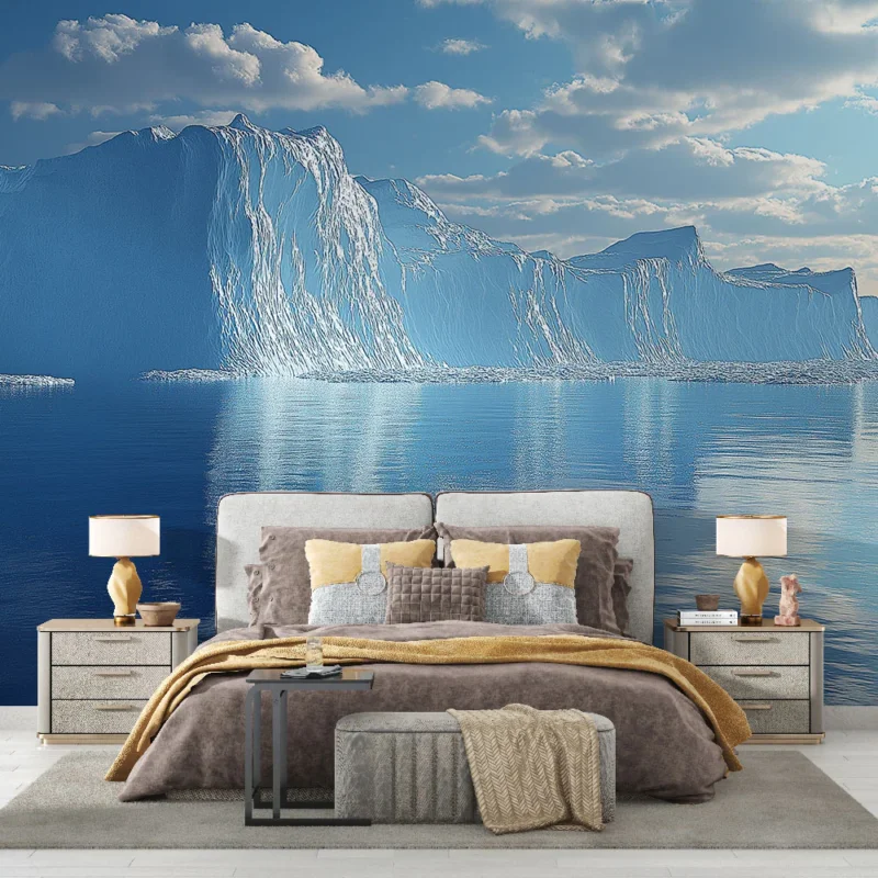 Papier peint iceberg Vue spectaculaire de glaciers et d‘eau glacée Solde